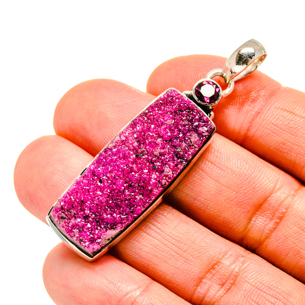 Cobalto Calcite Druzy Pendants handcrafted by Anasilvercos - PD754588