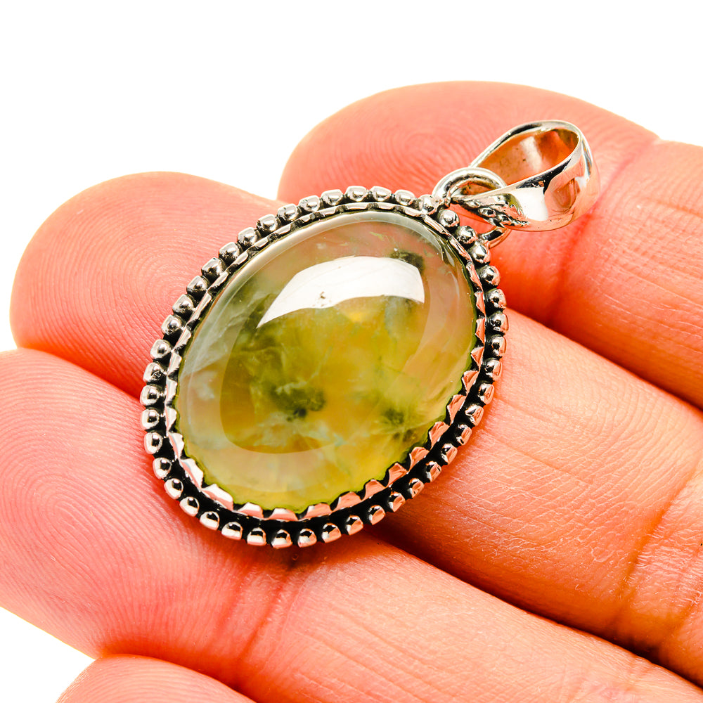 Prehnite Pendants handcrafted by Anasilvercos - PD754612