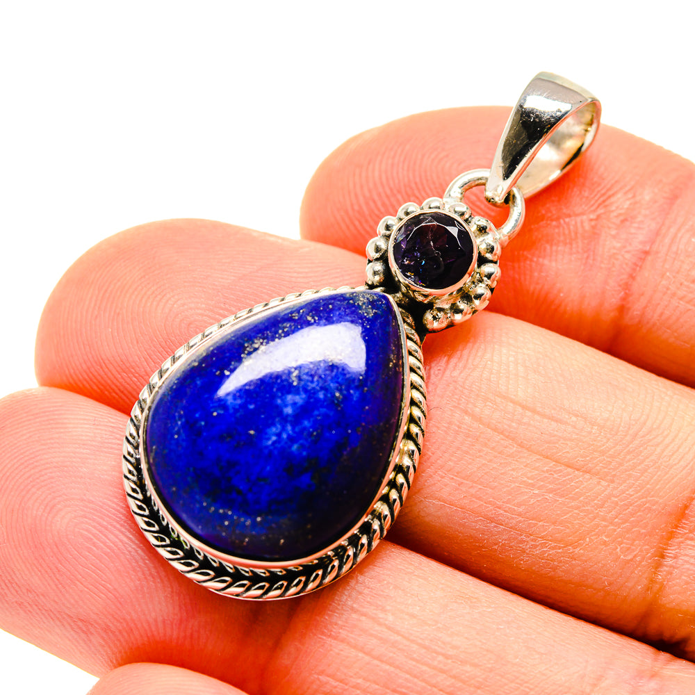 Lapis Lazuli Pendants handcrafted by Anasilvercos - PD754618
