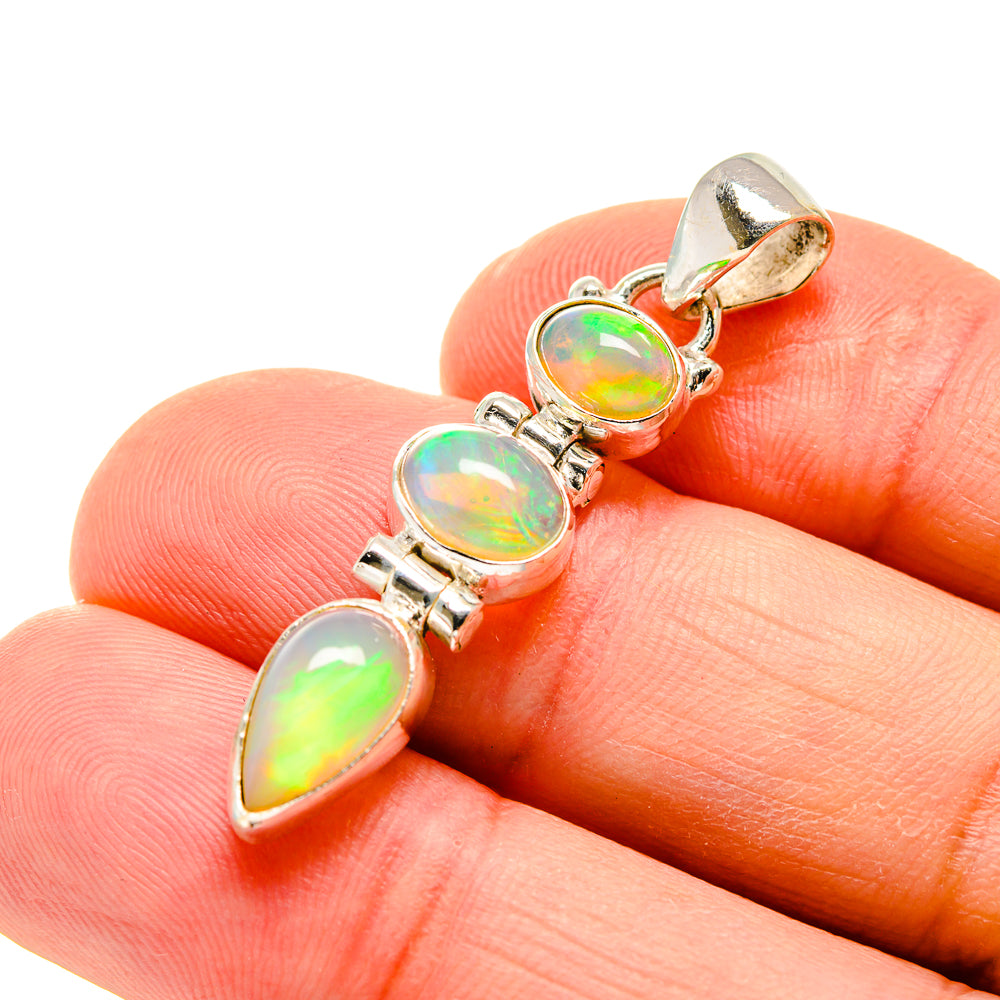Ethiopian Opal Pendants handcrafted by Anasilvercos - PD754643