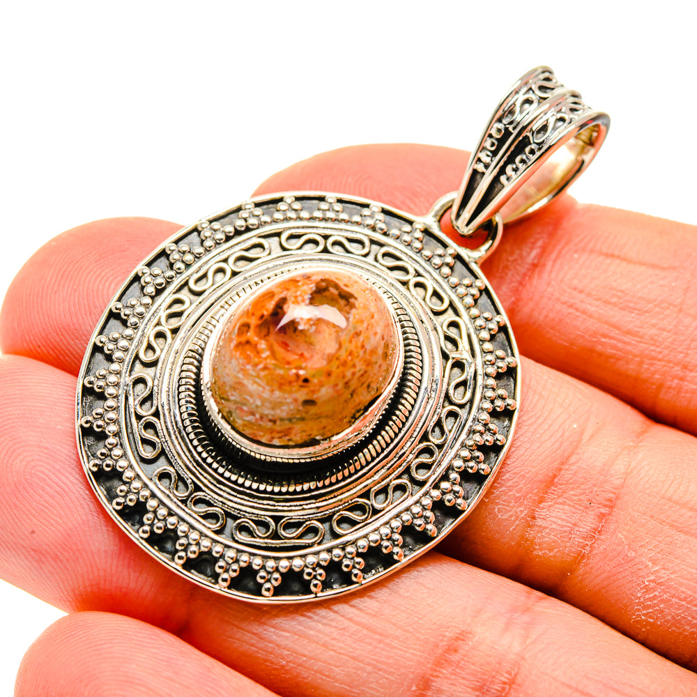 Mexican Fire Opal Pendants handcrafted by Anasilvercos - PD754671