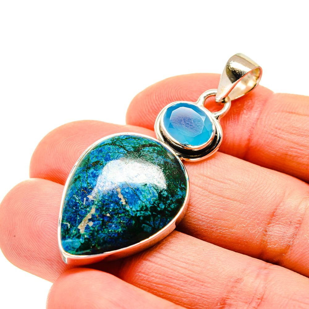 Chrysocolla Pendants handcrafted by Anasilvercos - PD754673