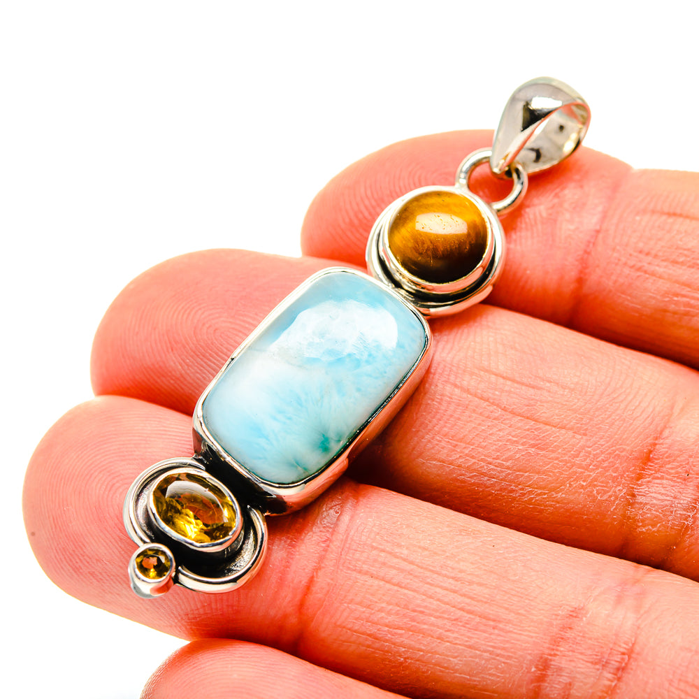 Larimar Pendants handcrafted by Anasilvercos - PD754675