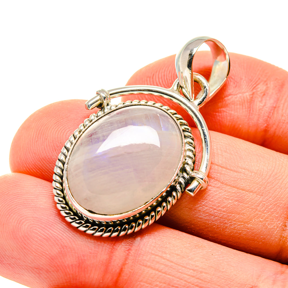 Rainbow Moonstone Pendants handcrafted by Anasilvercos - PD754694