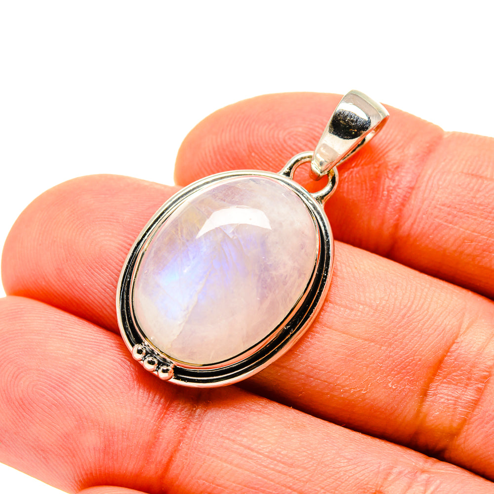 Rainbow Moonstone Pendants handcrafted by Anasilvercos - PD754700
