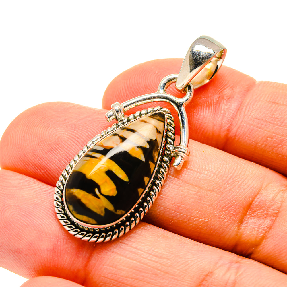 Peanut Wood Jasper Pendants handcrafted by Anasilvercos - PD754706