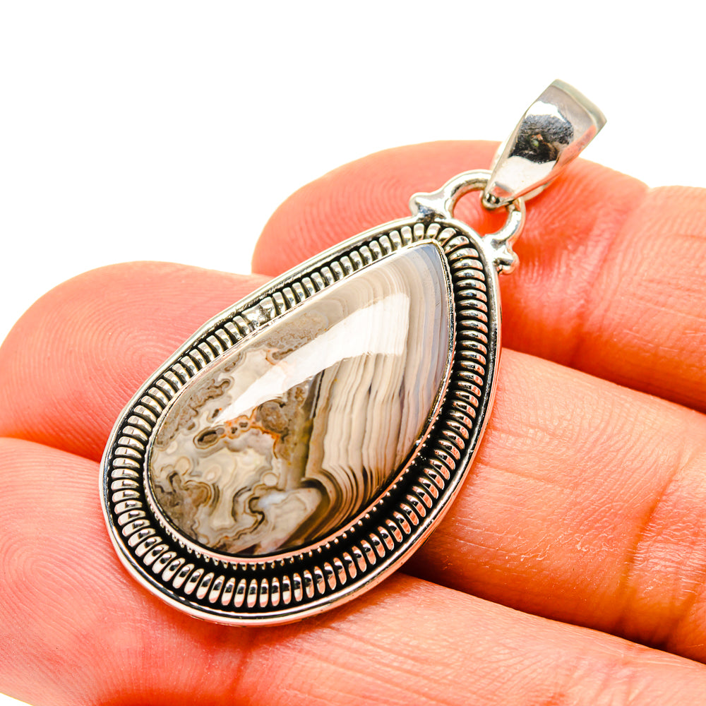 Laguna Lace Agate Pendants handcrafted by Anasilvercos - PD754755