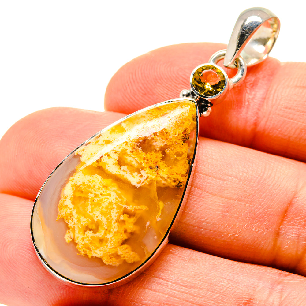 Plume Agate Pendants handcrafted by Anasilvercos - PD754766