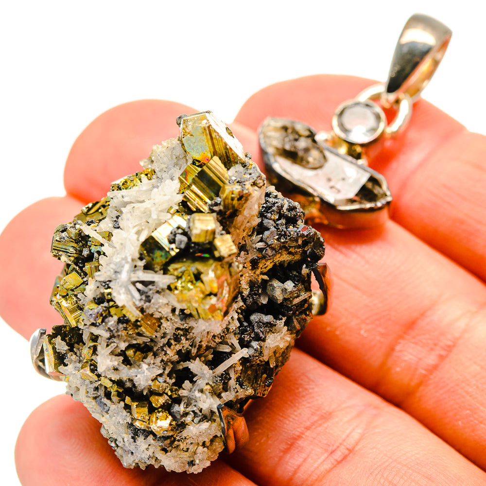 Pyrite Crystal Pendants handcrafted by Anasilvercos - PD754779