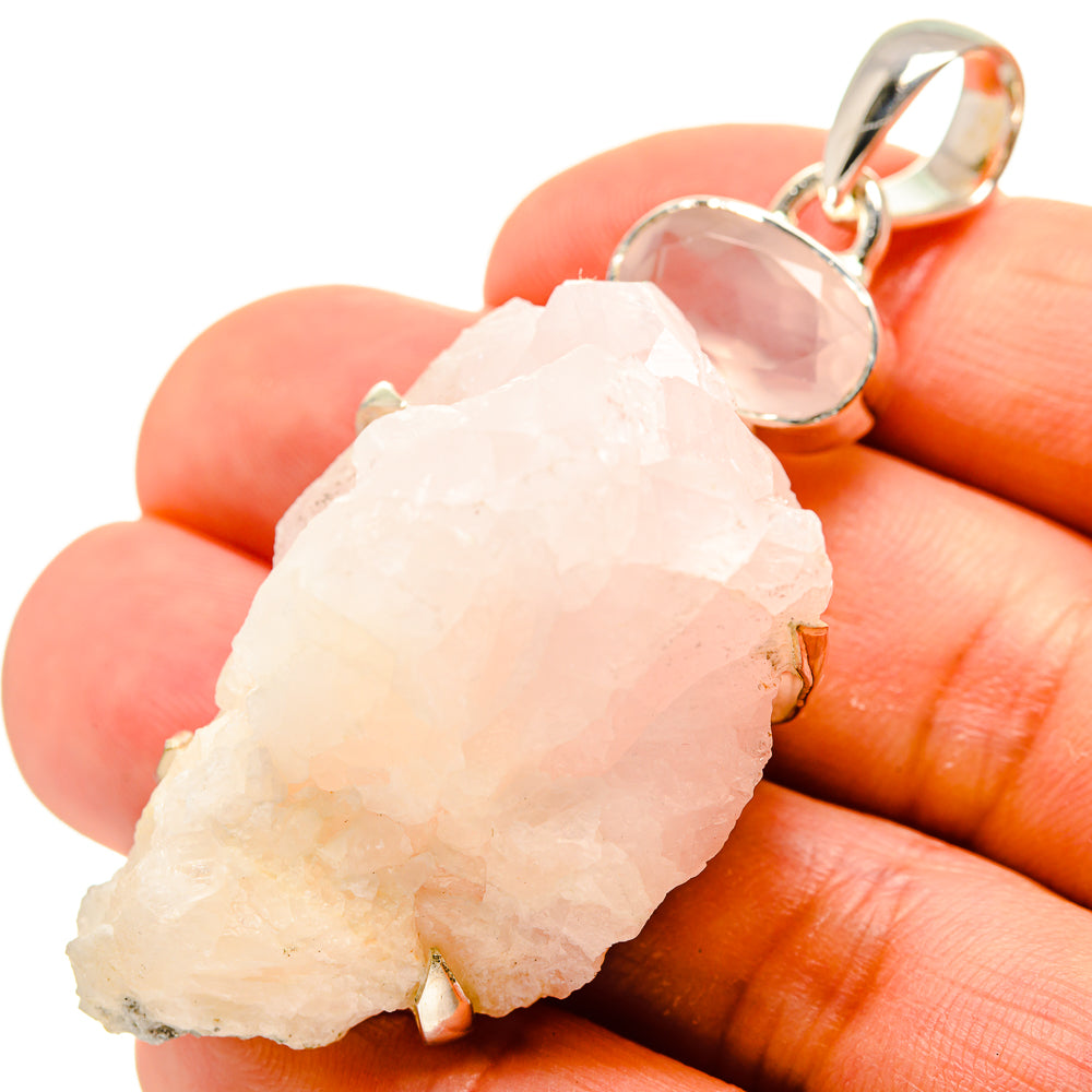 Rose Quartz Pendants handcrafted by Anasilvercos - PD754790