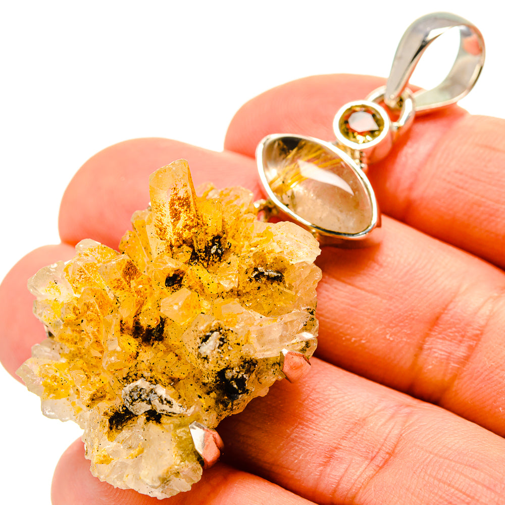 Citrine Crystal Pendants handcrafted by Anasilvercos - PD754792