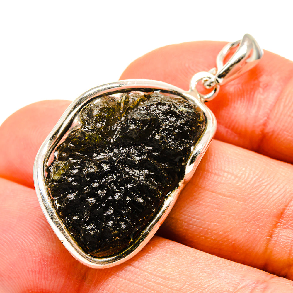 Czech Moldavite Pendants handcrafted by Anasilvercos - PD754826