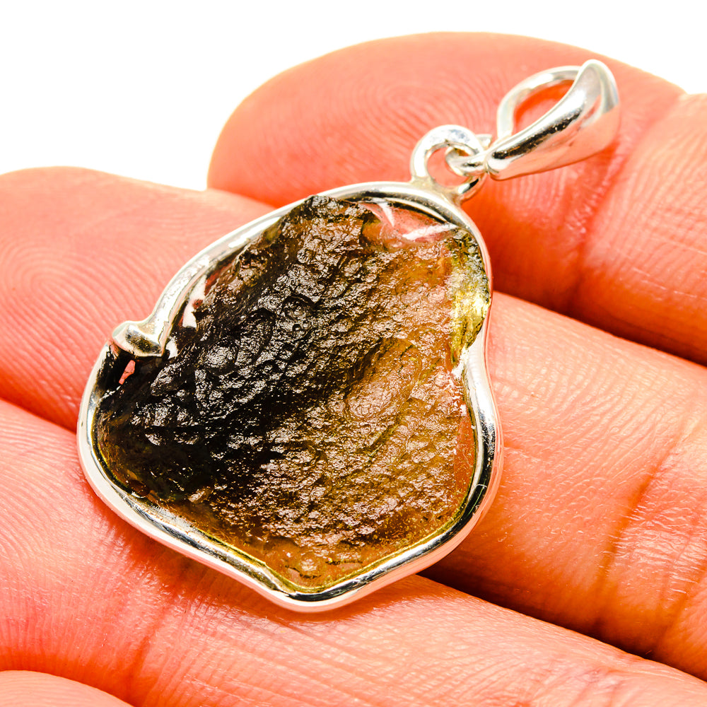 Czech Moldavite Pendants handcrafted by Anasilvercos - PD754835