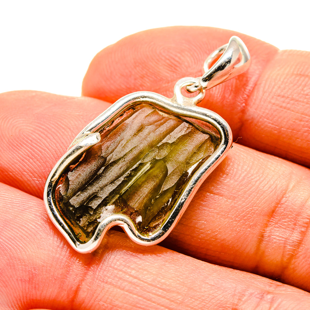 Czech Moldavite Pendants handcrafted by Anasilvercos - PD754841