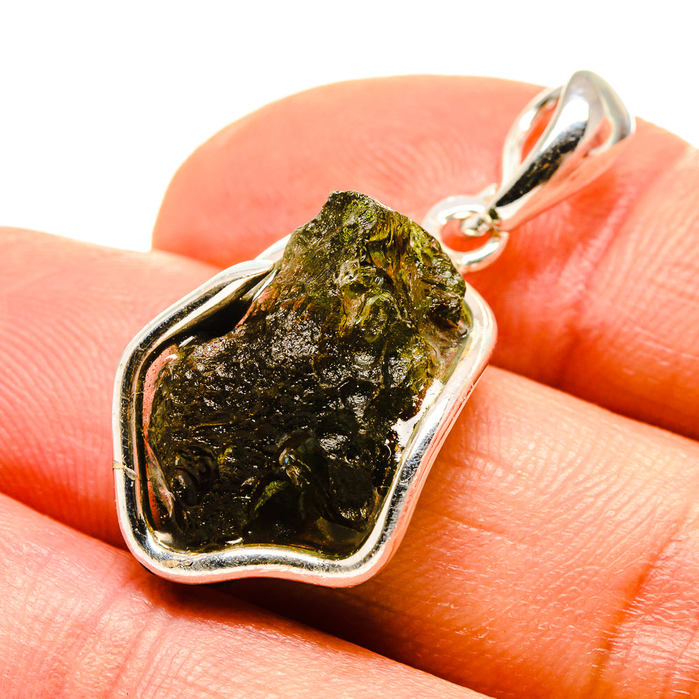 Czech Moldavite Pendants handcrafted by Anasilvercos - PD754843