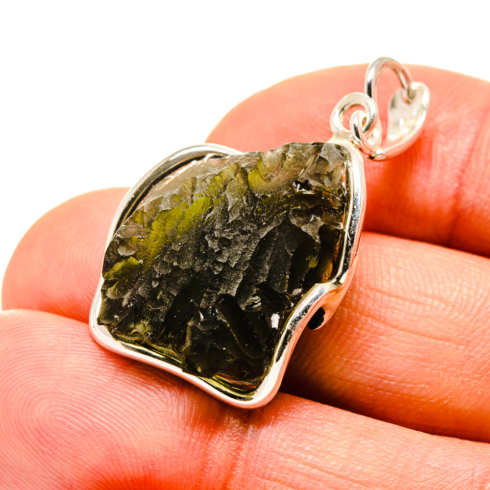 Czech Moldavite Pendants handcrafted by Anasilvercos - PD754844
