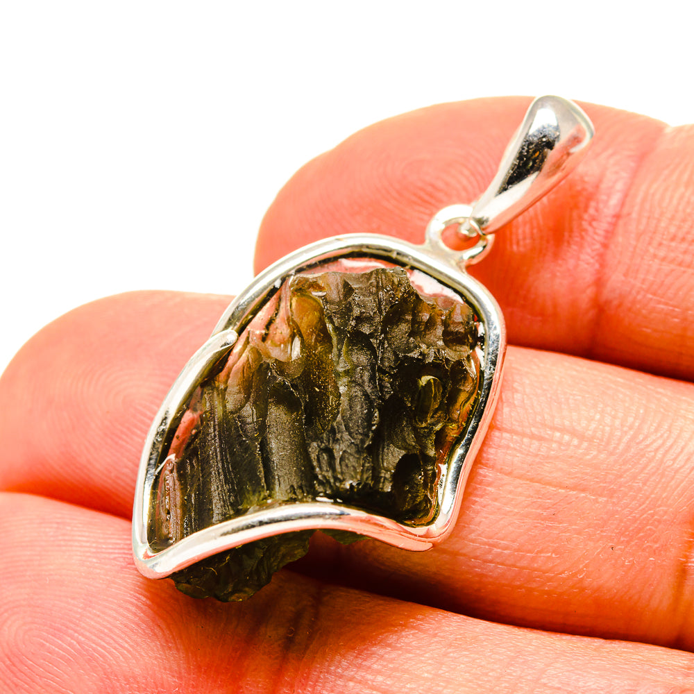 Czech Moldavite Pendants handcrafted by Anasilvercos - PD754855