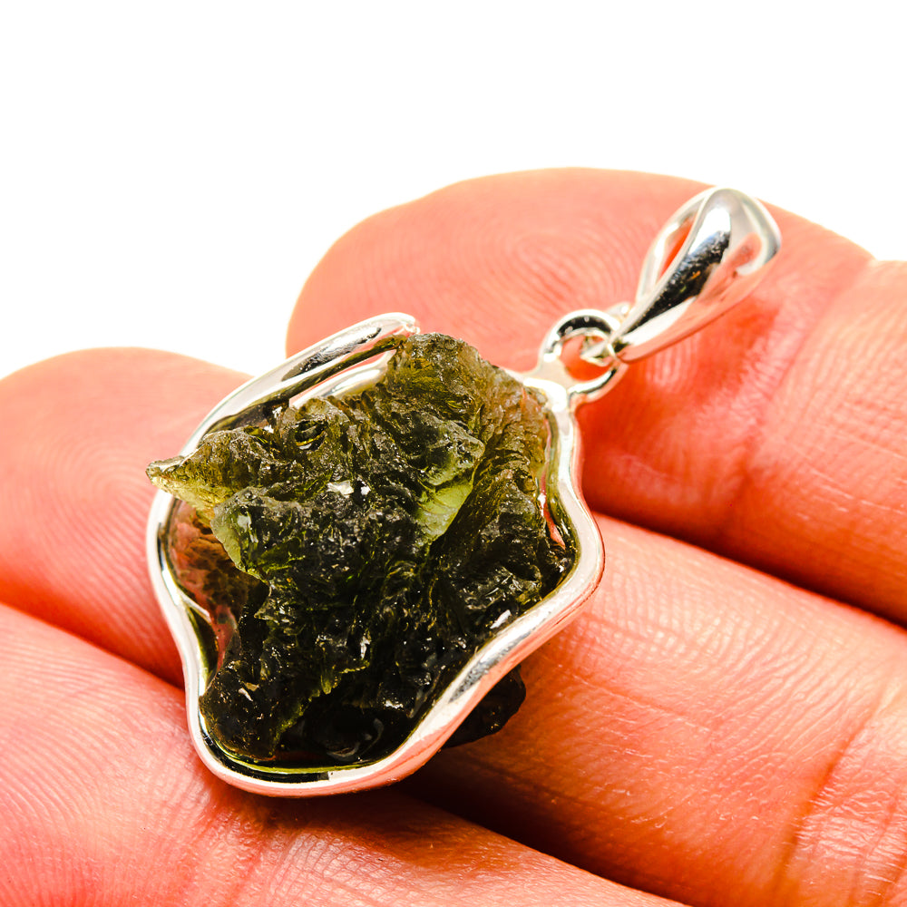 Czech Moldavite Pendants handcrafted by Anasilvercos - PD754876