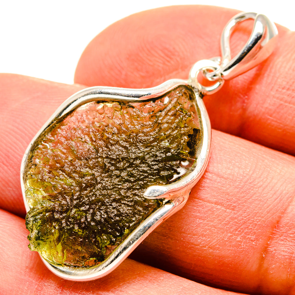 Czech Moldavite Pendants handcrafted by Anasilvercos - PD754947