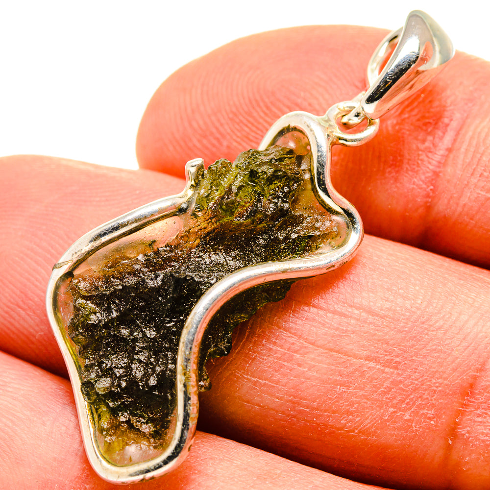 Czech Moldavite Pendants handcrafted by Anasilvercos - PD754948