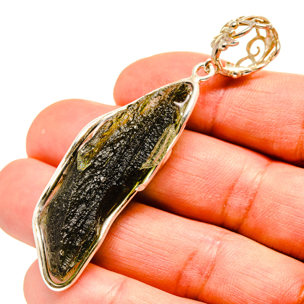 Czech Moldavite Pendants handcrafted by Anasilvercos - PD754966