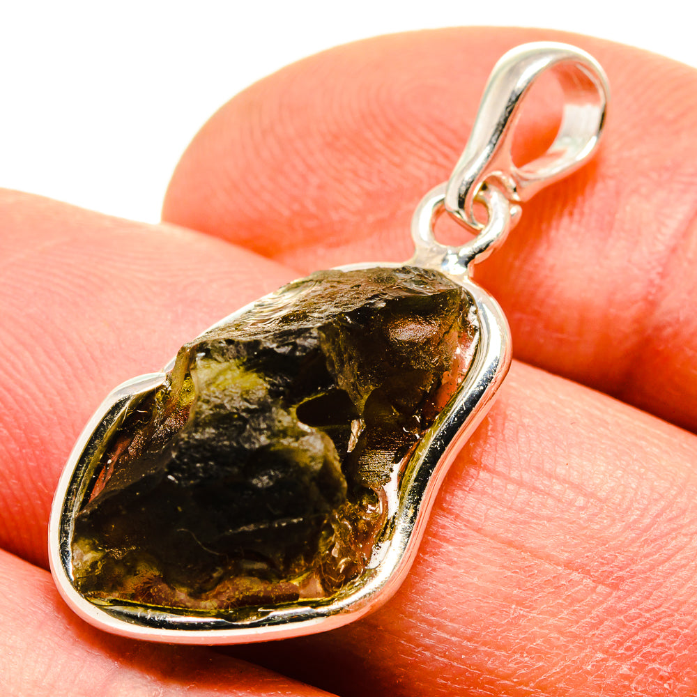Czech Moldavite Pendants handcrafted by Anasilvercos - PD755005
