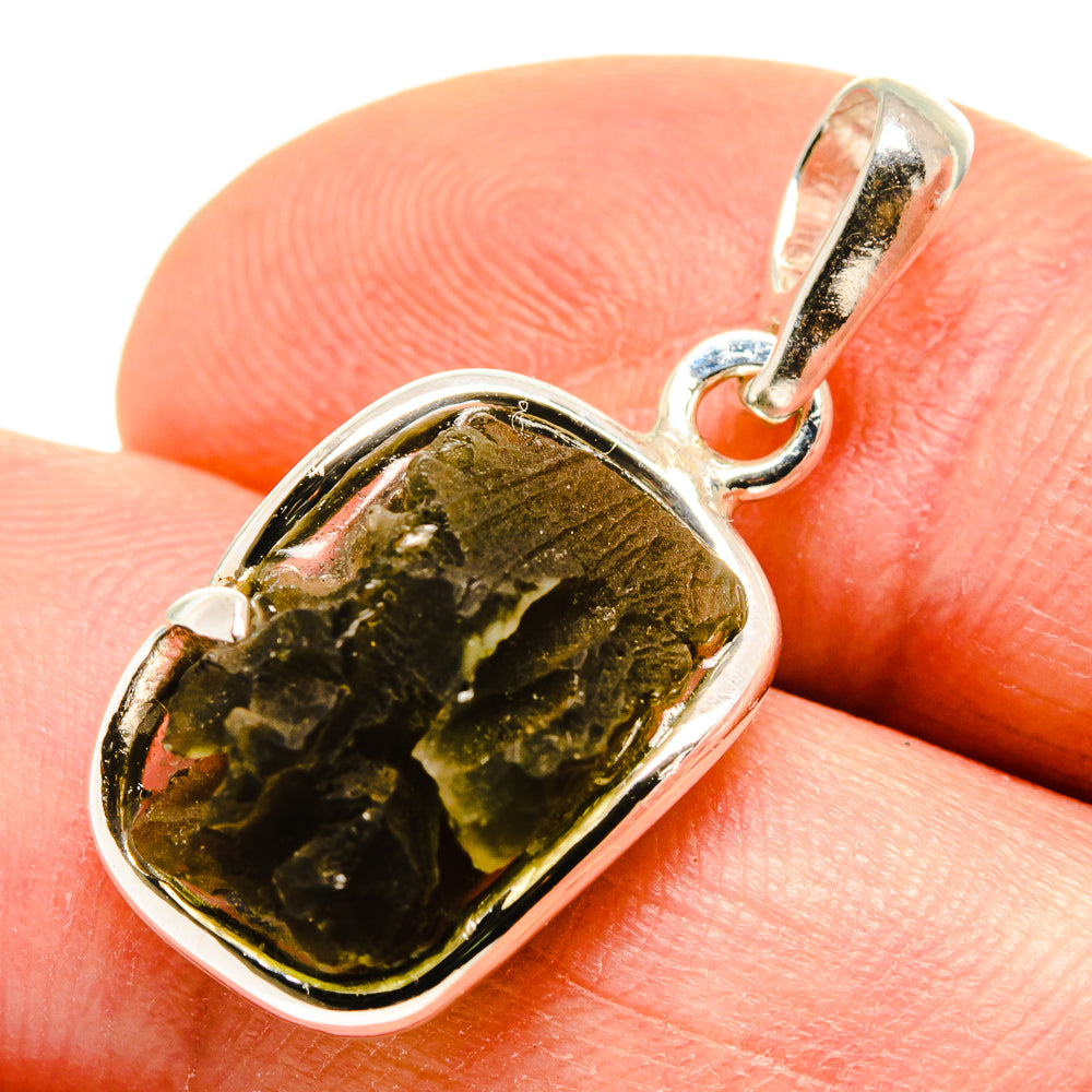 Czech Moldavite Pendants handcrafted by Anasilvercos - PD755006