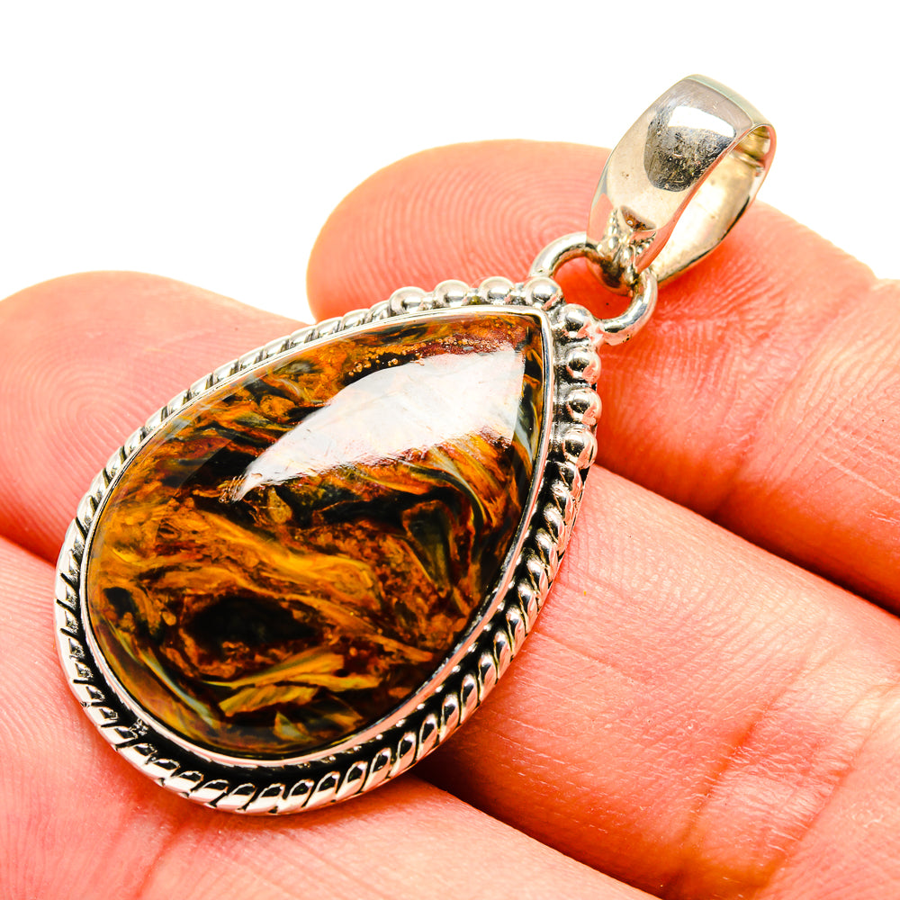 Golden Pietersite Pendants handcrafted by Anasilvercos - PD755014