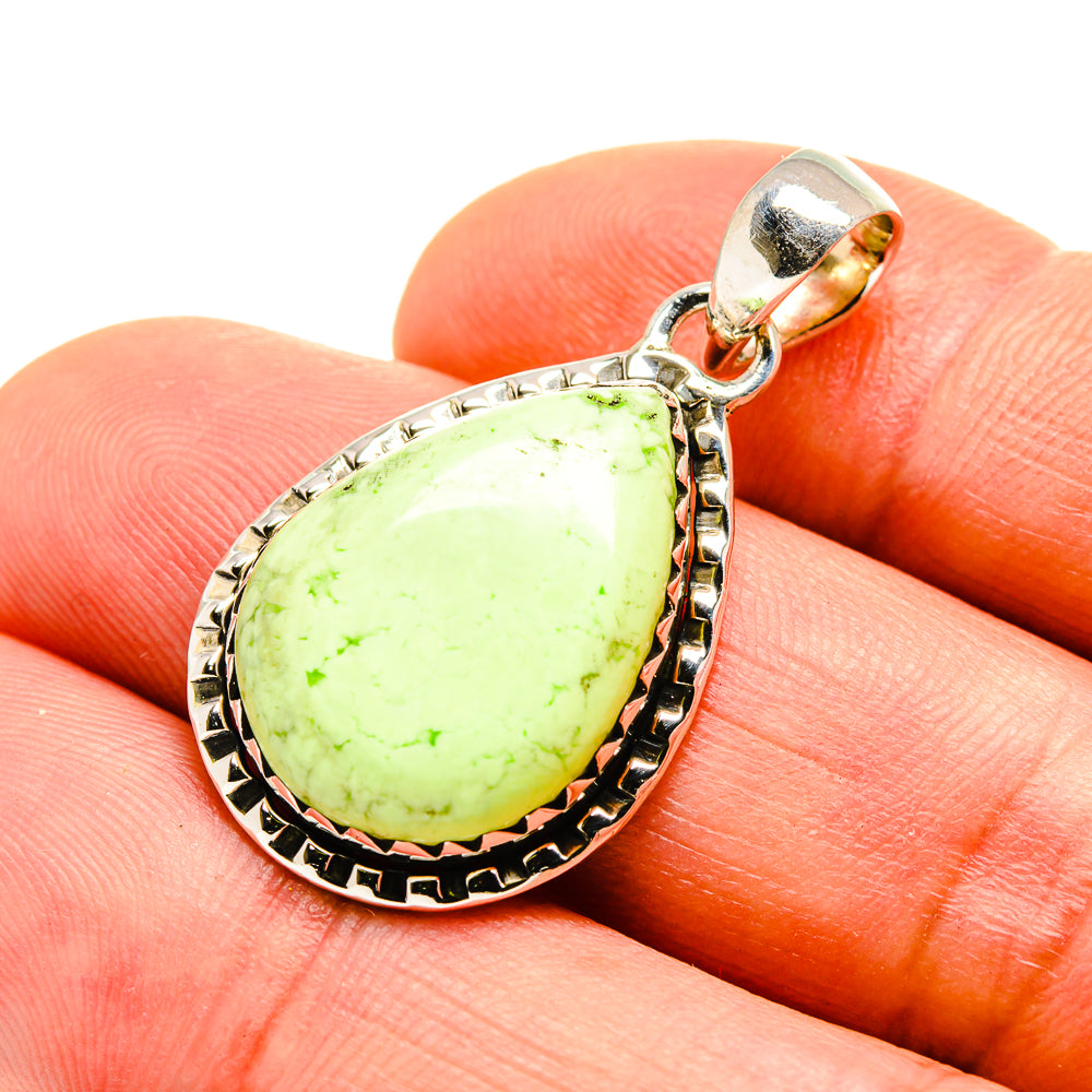 Lemon Chrysoprase Pendants handcrafted by Anasilvercos - PD755025