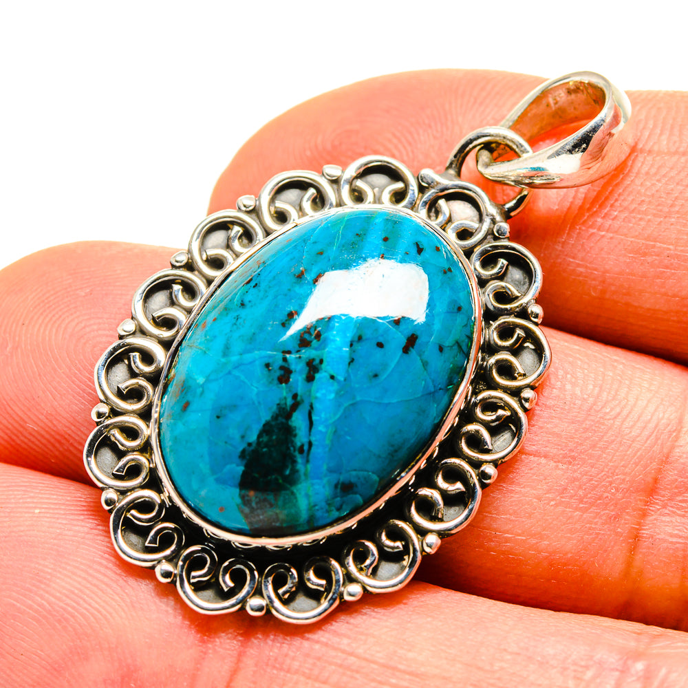 Chrysocolla Pendants handcrafted by Anasilvercos - PD755036