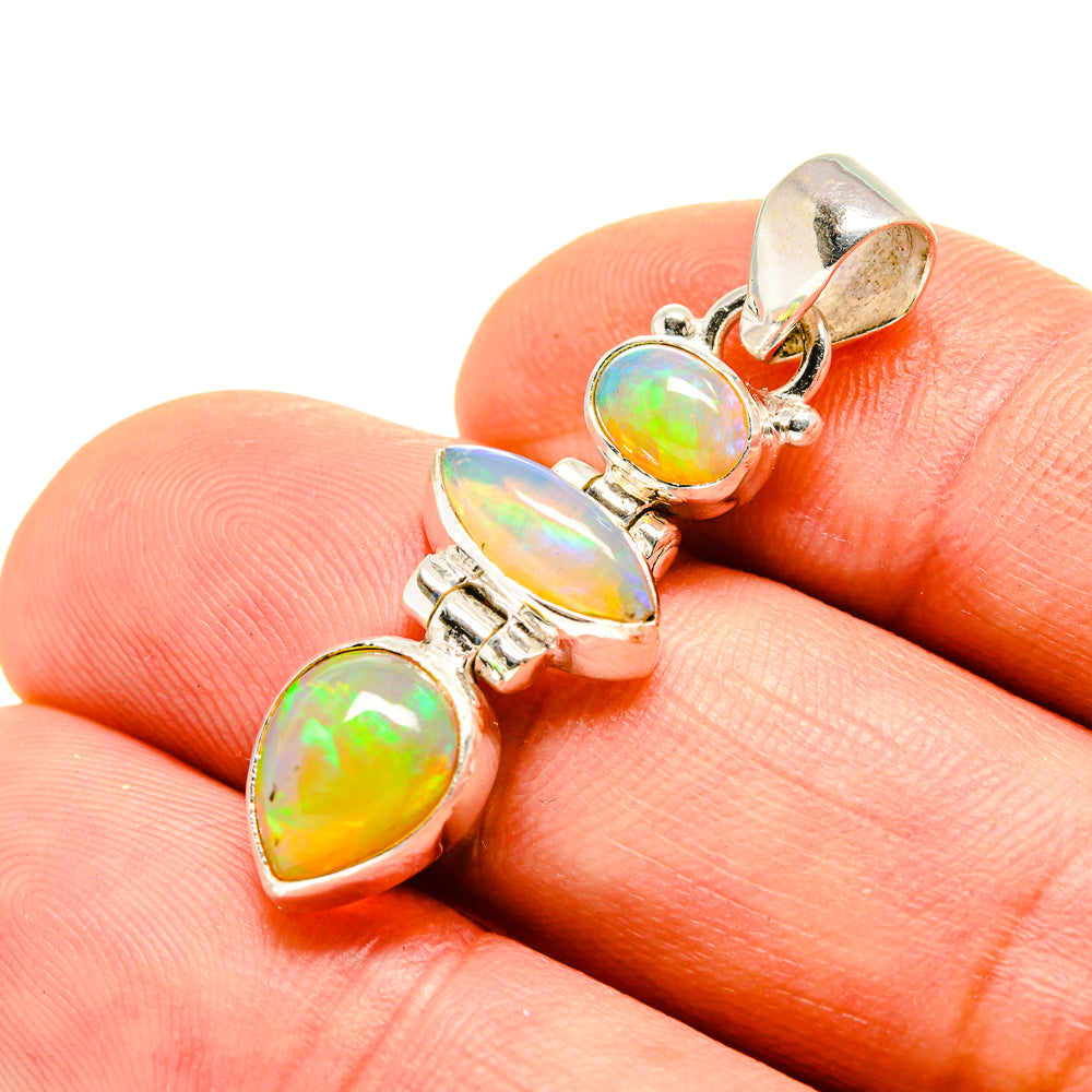 Ethiopian Opal Pendants handcrafted by Anasilvercos - PD755038