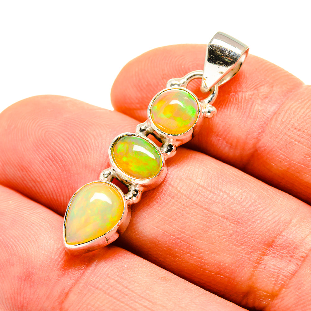 Ethiopian Opal Pendants handcrafted by Anasilvercos - PD755040