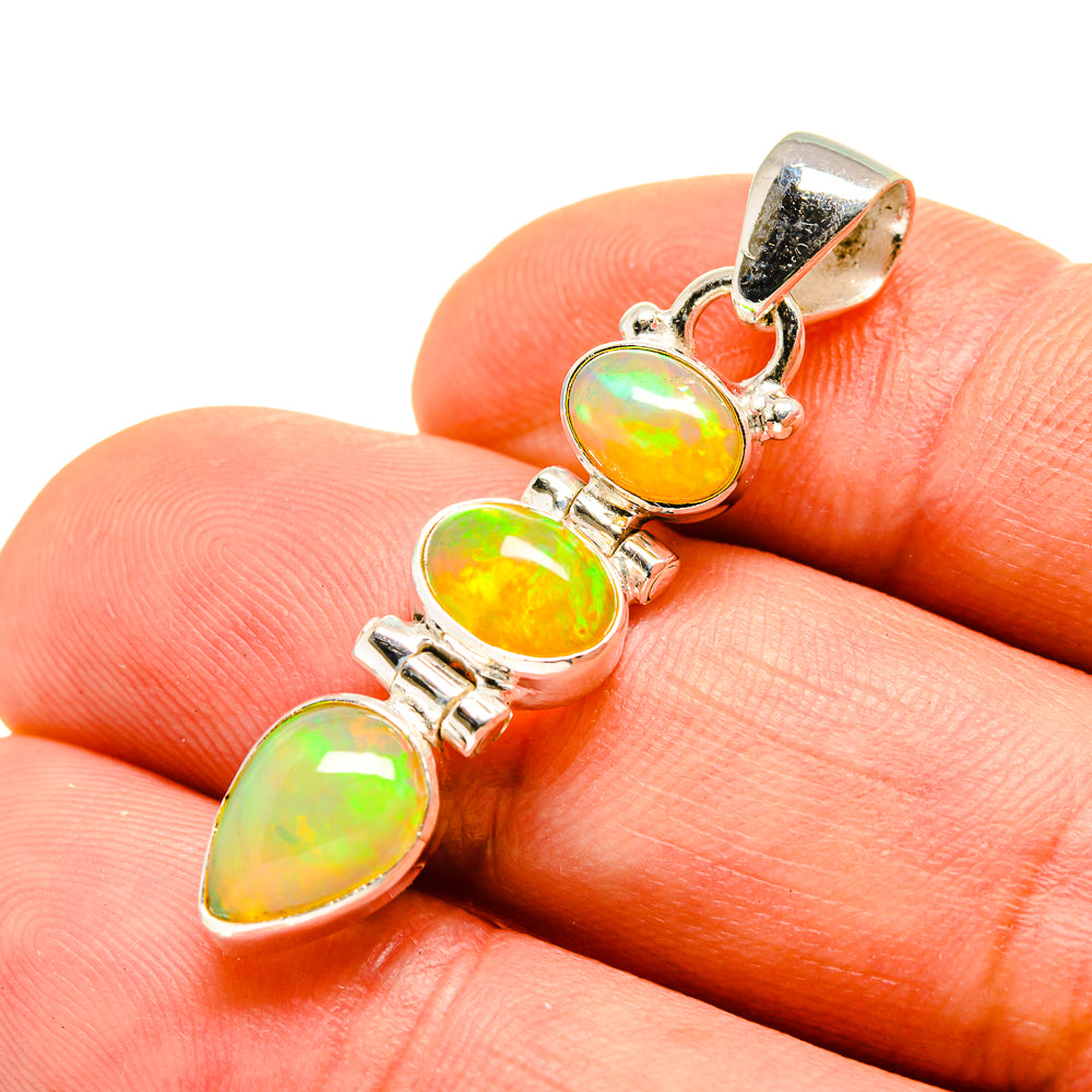 Ethiopian Opal Pendants handcrafted by Anasilvercos - PD755041