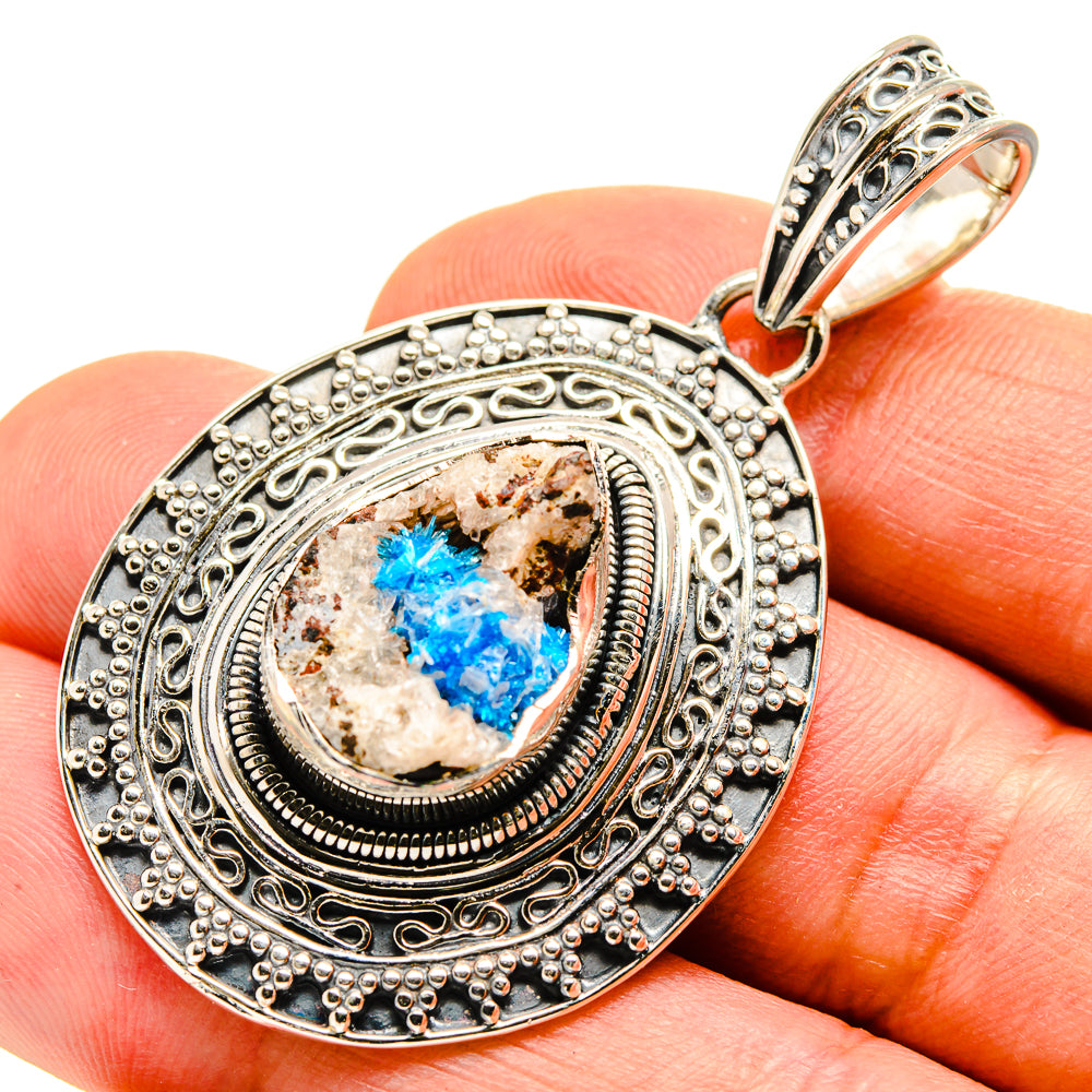 Cavansite Crystal Pendants handcrafted by Anasilvercos - PD755071
