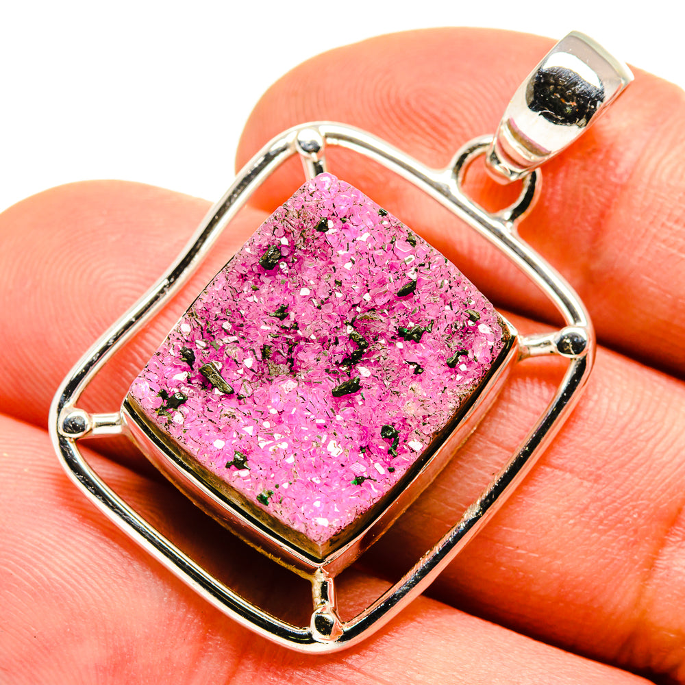 Cobalto Calcite Druzy Pendants handcrafted by Anasilvercos - PD755086