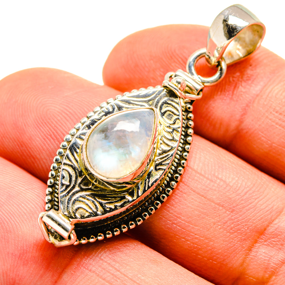 Rainbow Moonstone Pendants handcrafted by Anasilvercos - PD755090