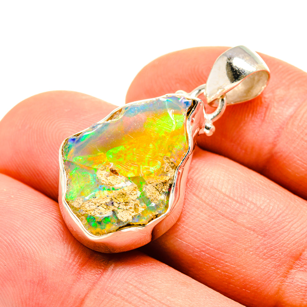 Ethiopian Opal Pendants handcrafted by Anasilvercos - PD755097