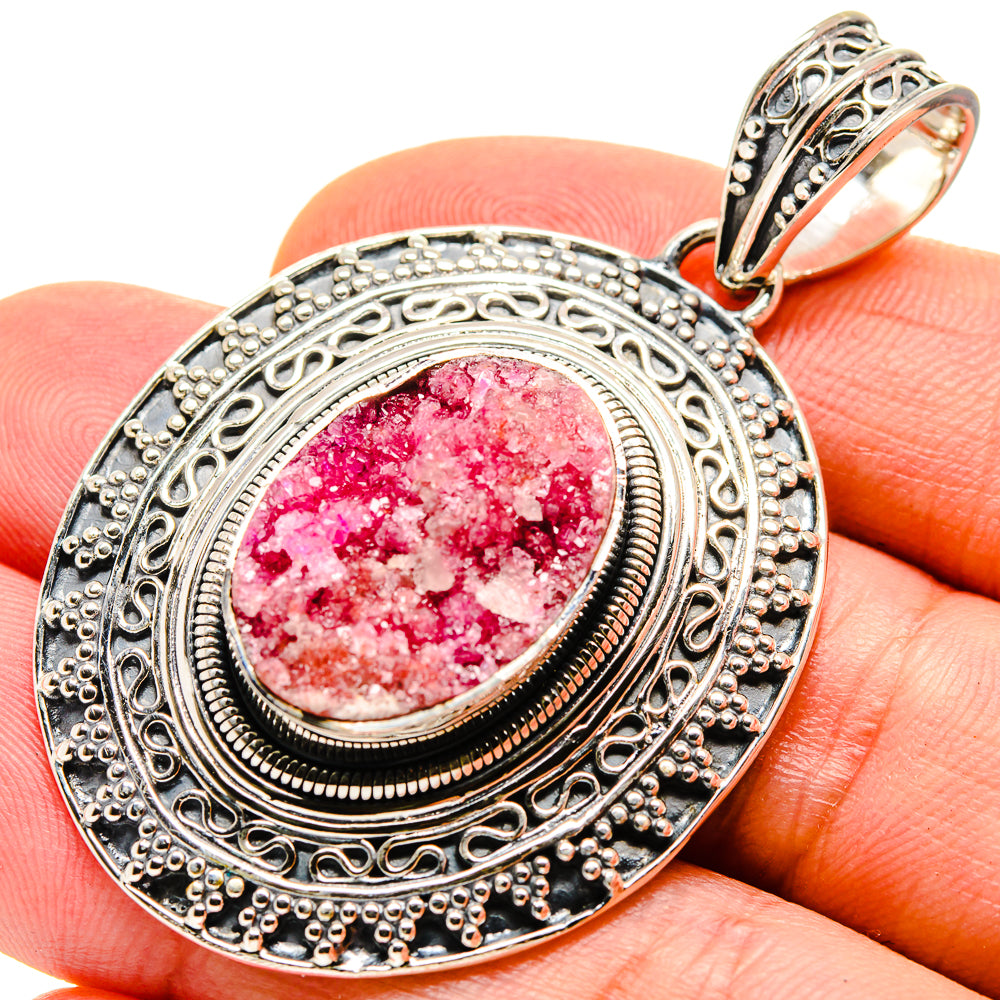 Cobalto Calcite Druzy Pendants handcrafted by Anasilvercos - PD755103