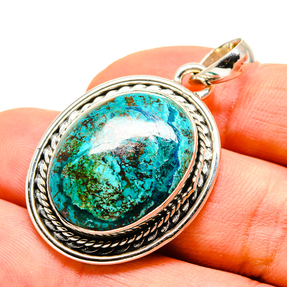 Chrysocolla Pendants handcrafted by Anasilvercos - PD755126