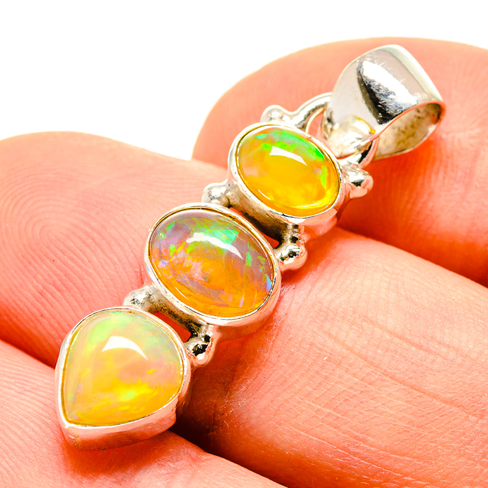Ethiopian Opal Pendants handcrafted by Anasilvercos - PD755144