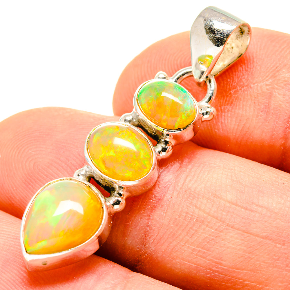 Ethiopian Opal Pendants handcrafted by Anasilvercos - PD755147