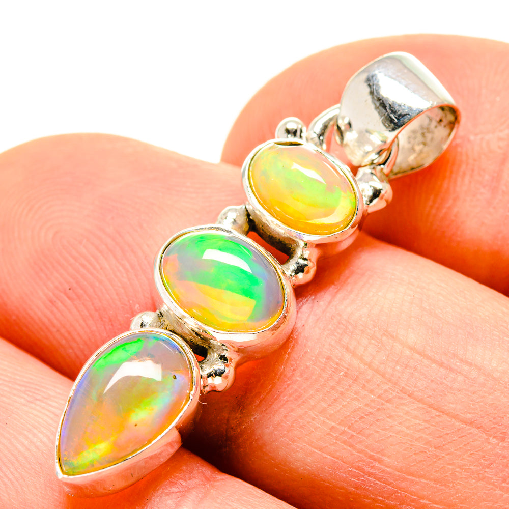 Ethiopian Opal Pendants handcrafted by Anasilvercos - PD755148