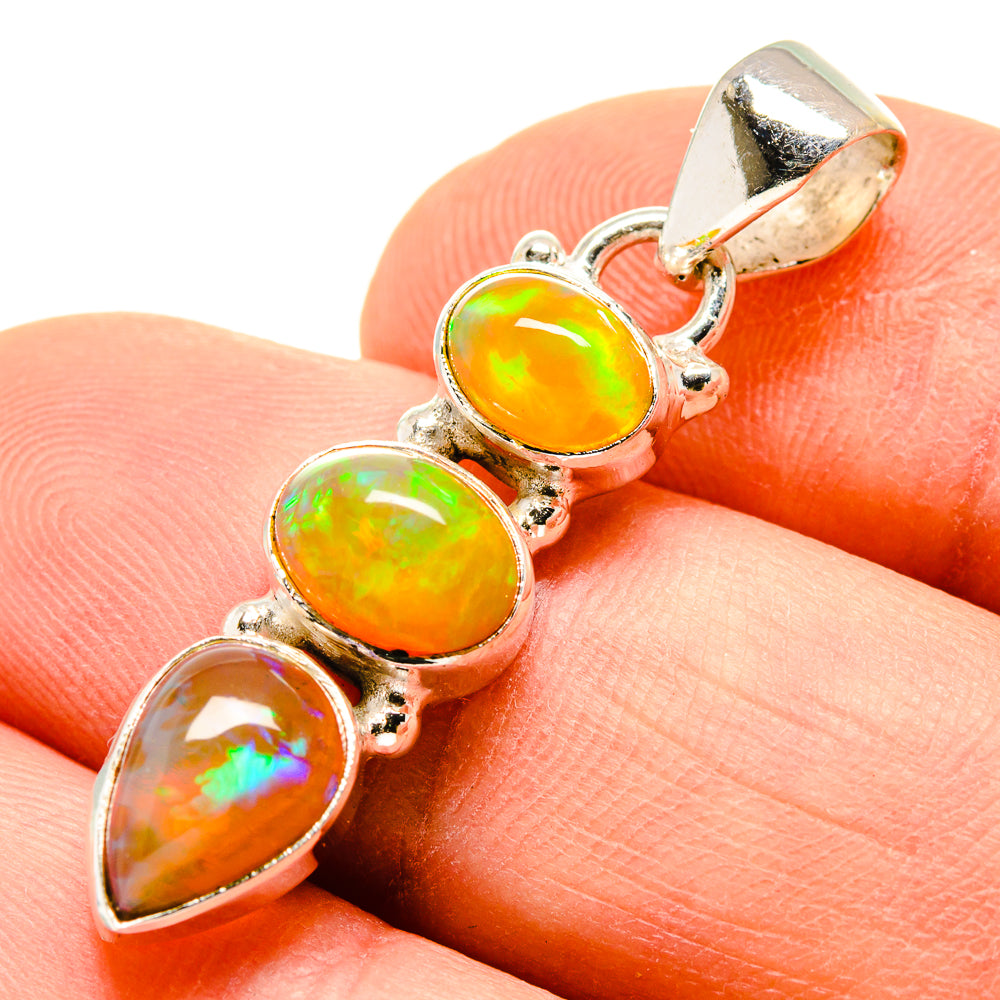 Ethiopian Opal Pendants handcrafted by Anasilvercos - PD755162