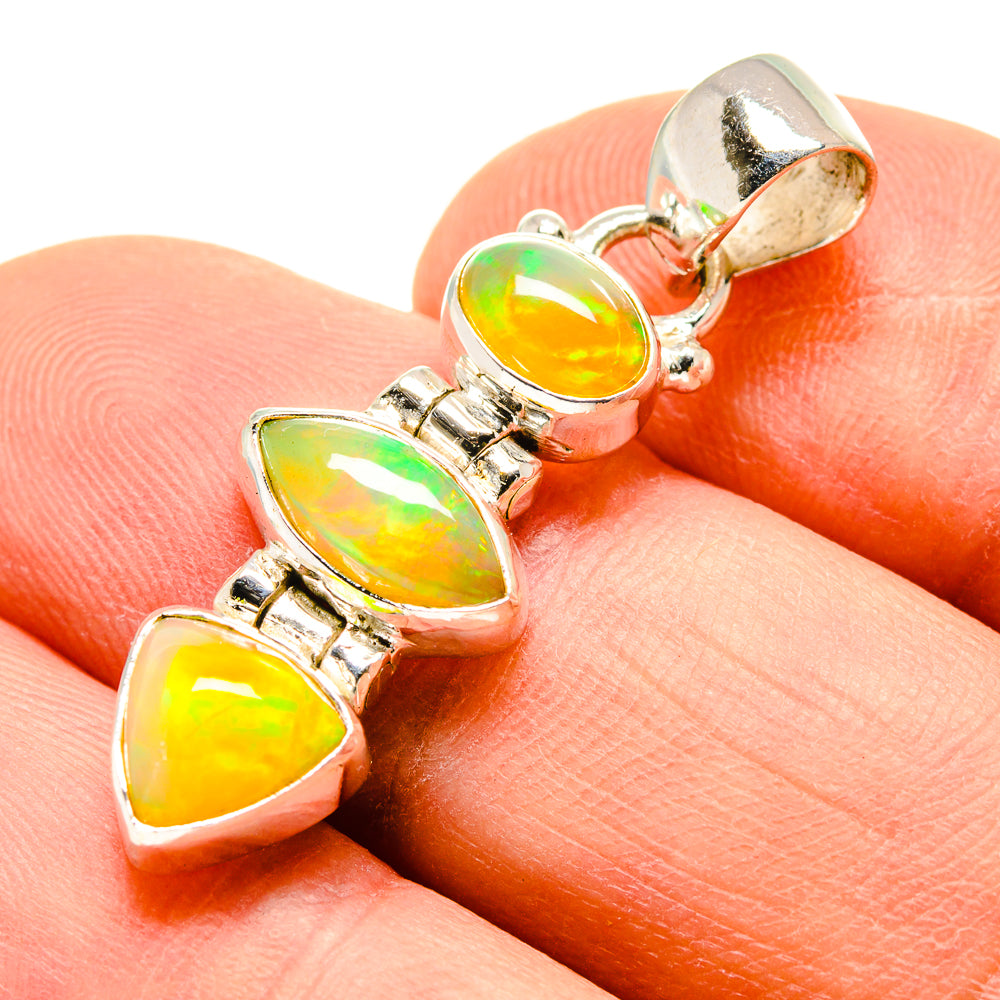 Ethiopian Opal Pendants handcrafted by Anasilvercos - PD755163