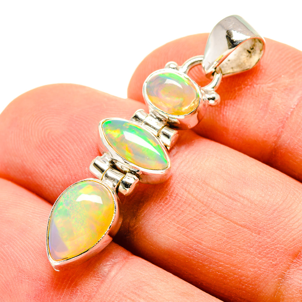 Ethiopian Opal Pendants handcrafted by Anasilvercos - PD755164