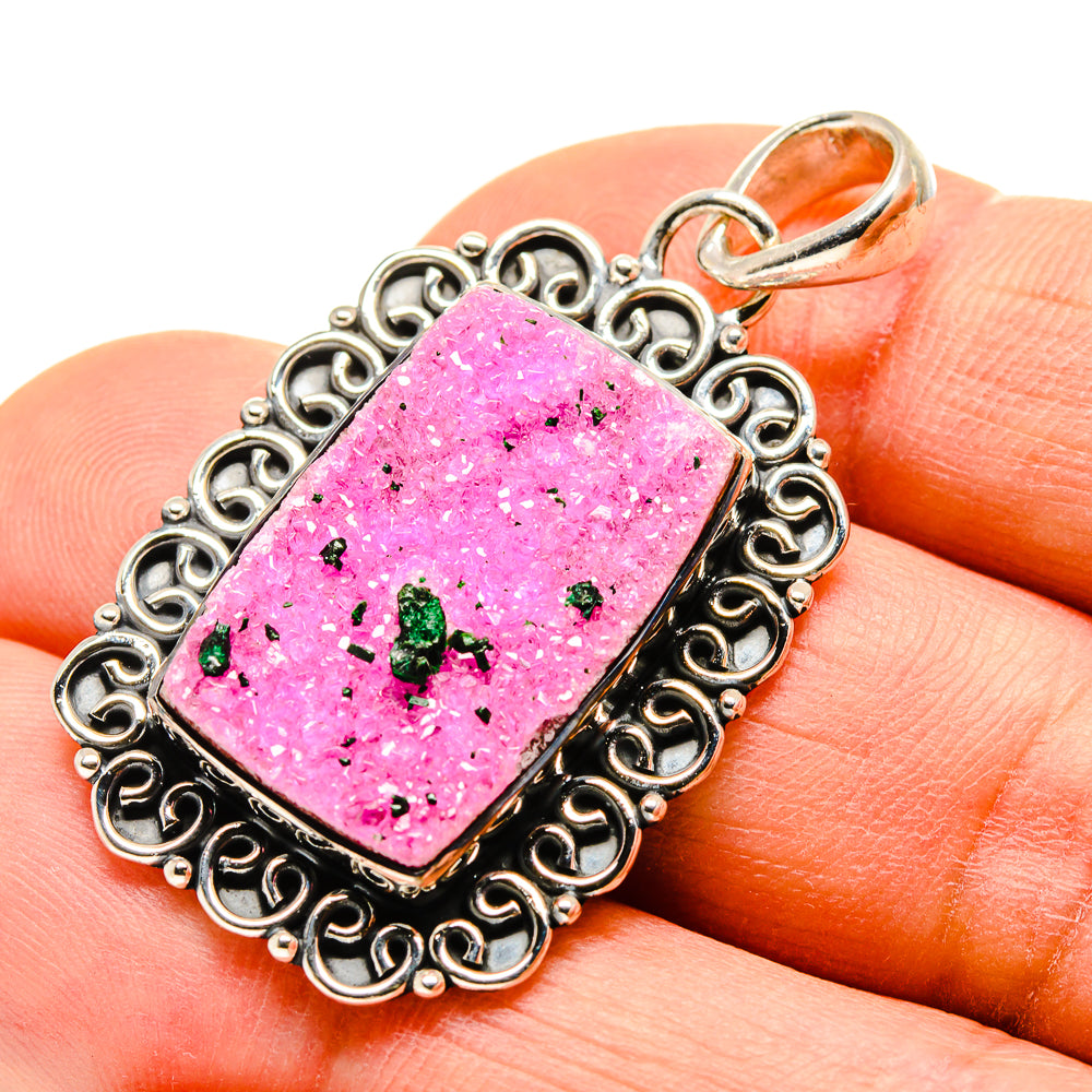 Cobalto Calcite Druzy Pendants handcrafted by Anasilvercos - PD755165