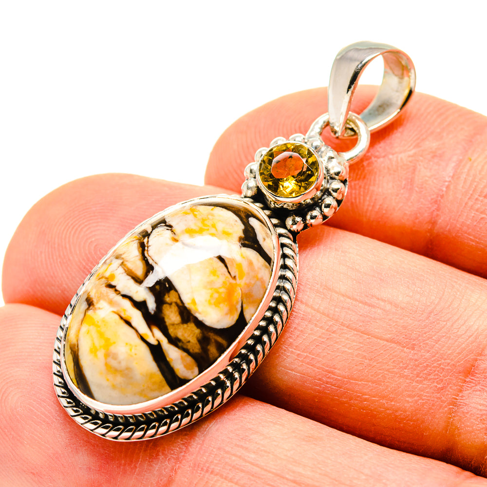 Peanut Wood Jasper Pendants handcrafted by Anasilvercos - PD755177