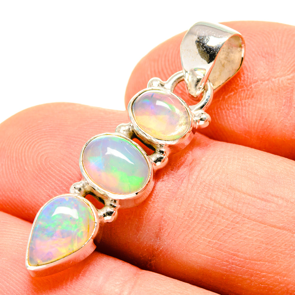 Ethiopian Opal Pendants handcrafted by Anasilvercos - PD755178