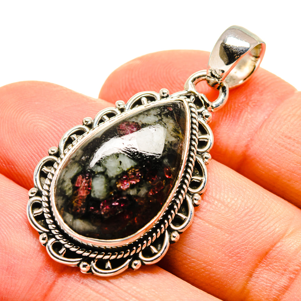Russian Eudialyte Pendants handcrafted by Anasilvercos - PD755241