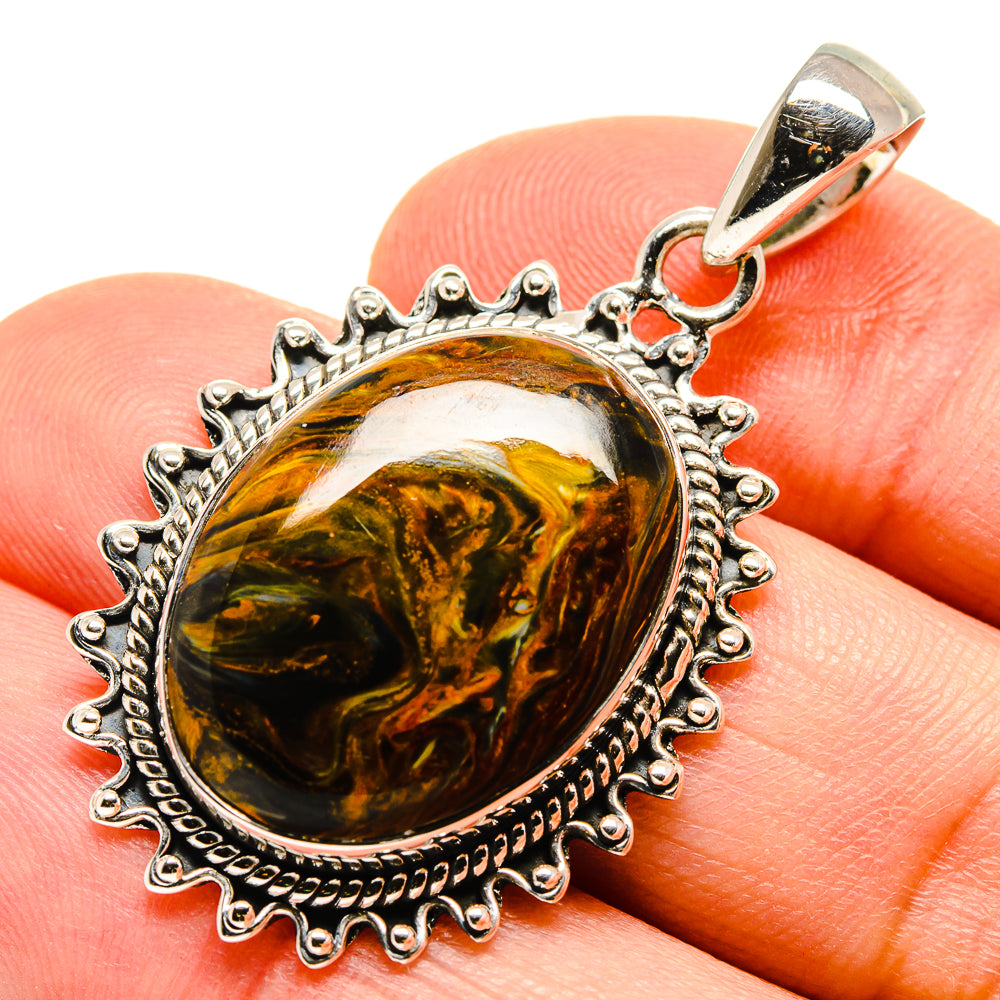 Golden Pietersite Pendants handcrafted by Anasilvercos - PD755244